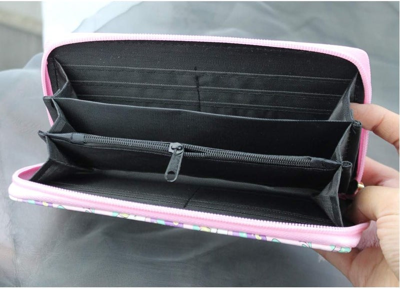 MayeBridge Timlee Cute Rainbow Long Wallets - Pink Unicorn Purse for Girls & Kids - Image 2